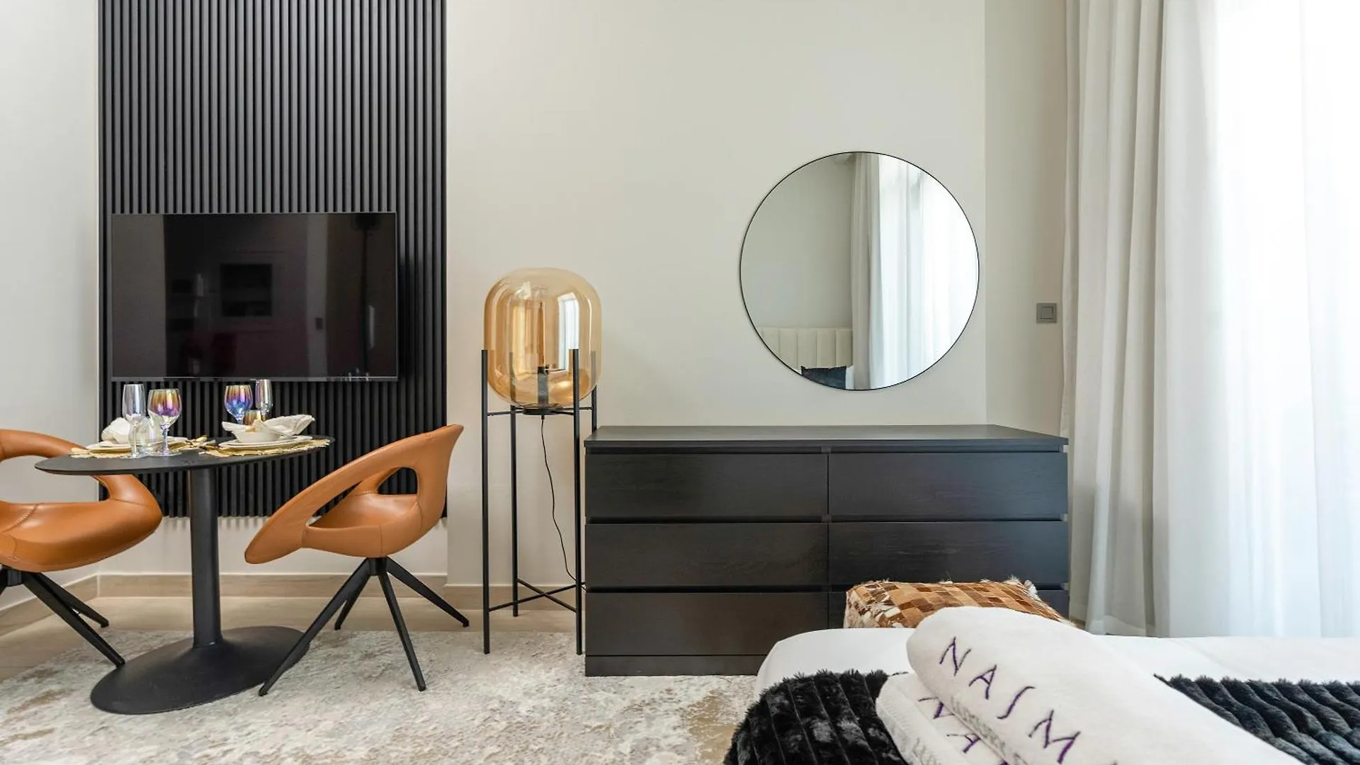 Nasma Luxury Stays - Azizi Riviera 6 Cozy Studio With Burj Khalifa View Dubai Apartment
